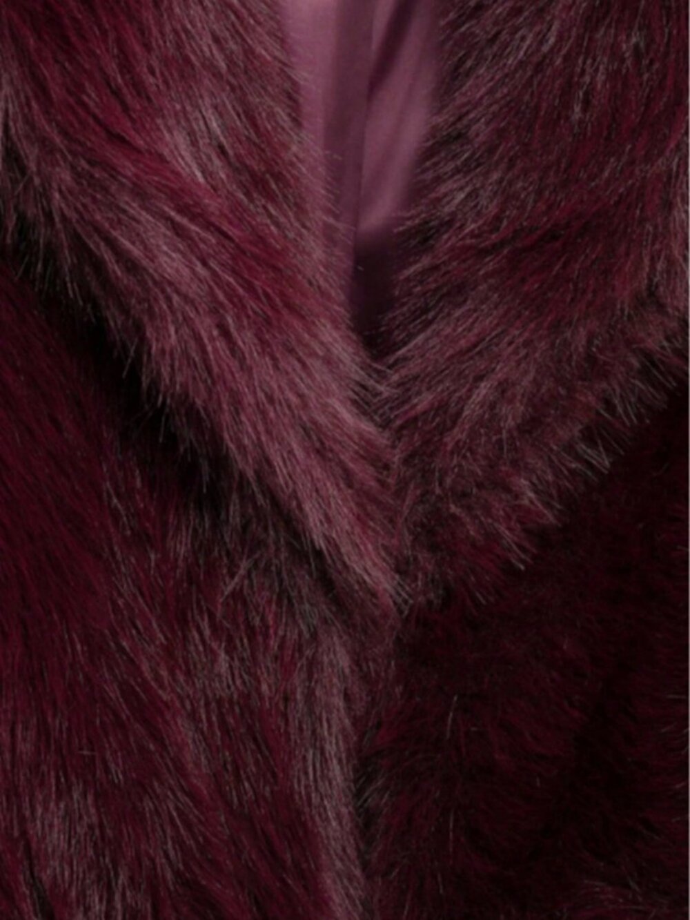 Burgundy Casual Women's Faux Fur Collar Short teddy coat Jacket - Picture 3 of 11